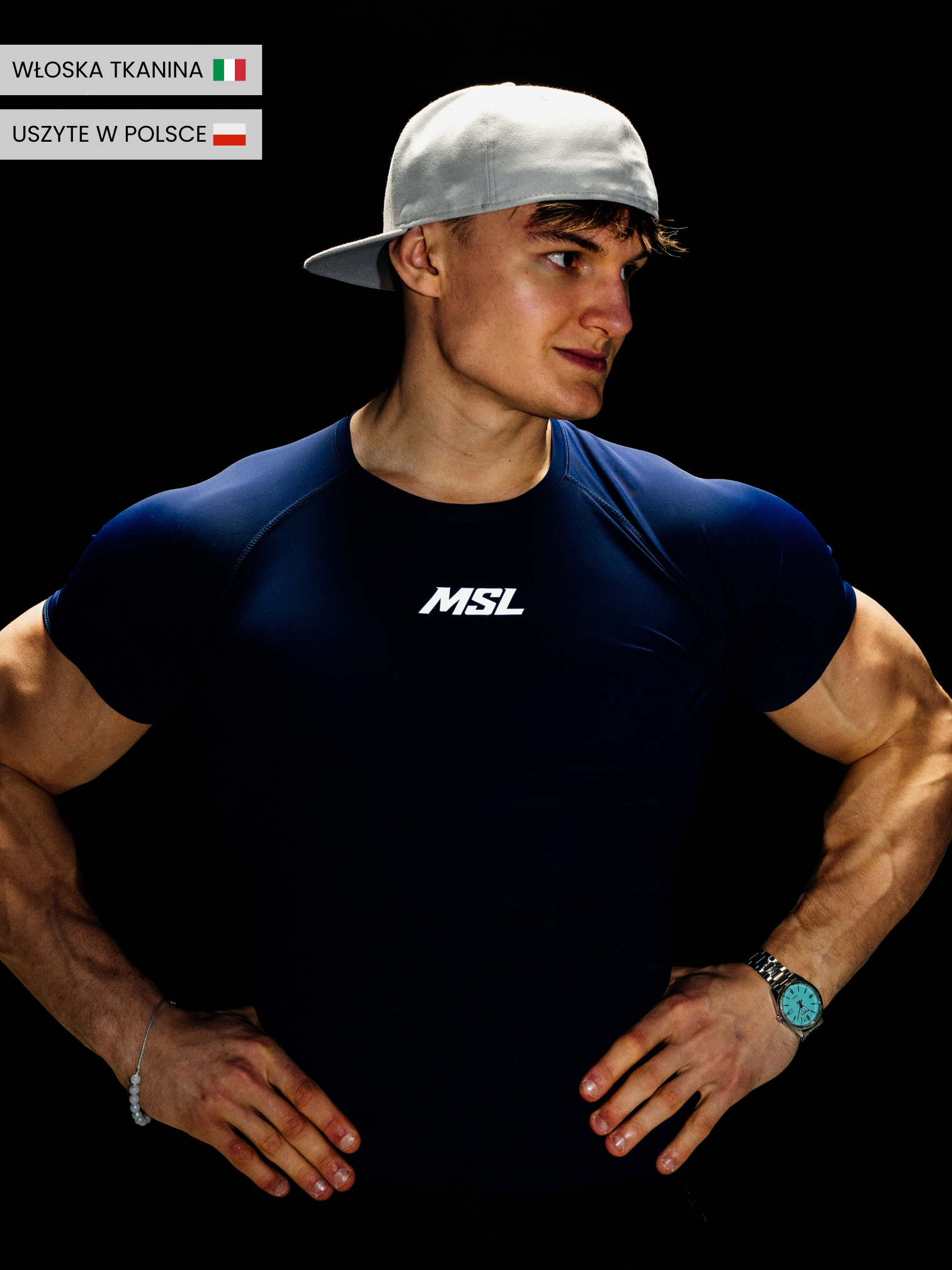 Koszulka Kompresyjna PRO Męska Reflective - Deep Navy