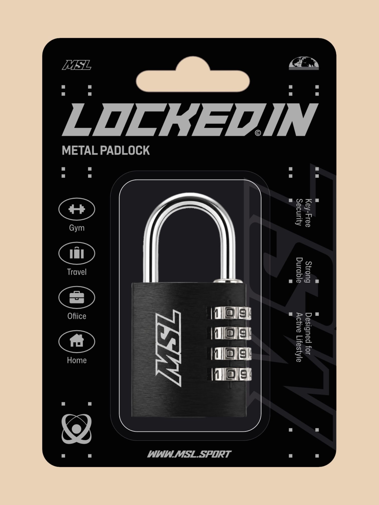 Metal Gym Padlock – LOCKED IN